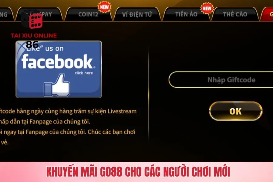 Khuyến mãi go88 cho các người chơi mới