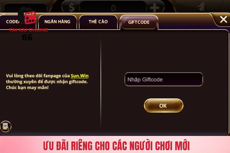 Ưu đãi riêng cho các người chơi mới